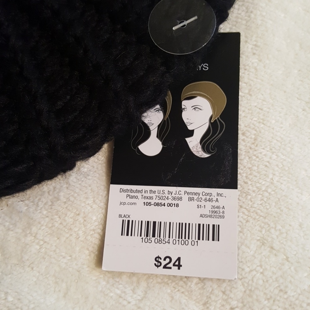 Beautiful Womans Knit Black Beret Tam w/pom pom - Picture 4 of 8